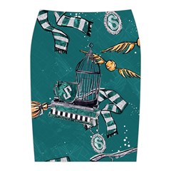 Slytherin Pattern Midi Wrap Pencil Skirt from ArtsNow.com Back