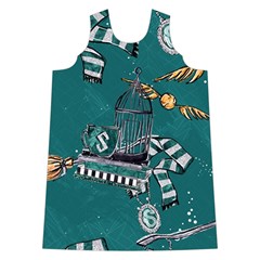 Slytherin Pattern Shoulder Cutout Velvet One Piece from ArtsNow.com Front