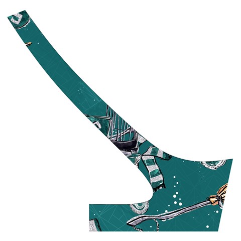 Slytherin Pattern Cross Back Hipster Bikini Set from ArtsNow.com Back Right