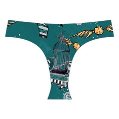 Slytherin Pattern Cross Back Hipster Bikini Set from ArtsNow.com Front Under