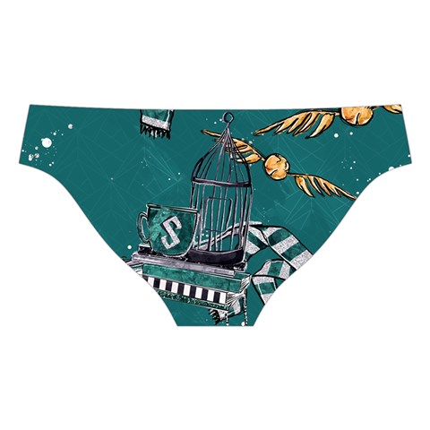 Slytherin Pattern Cross Back Hipster Bikini Set from ArtsNow.com Back Under