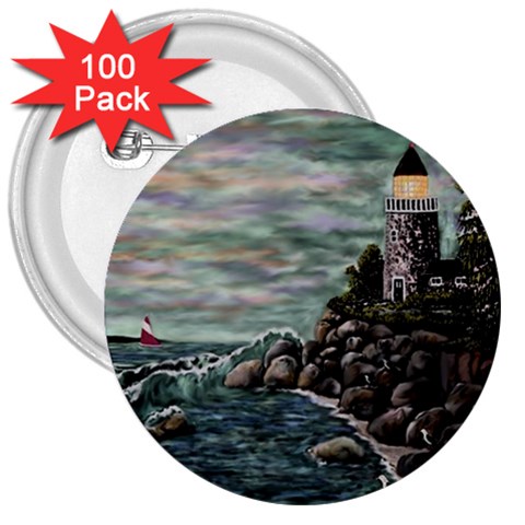 Masons s Point 3  Button (100 pack) from ArtsNow.com Front
