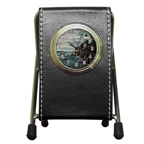 Masons s Point Pen Holder Desk Clock from ArtsNow.com Front