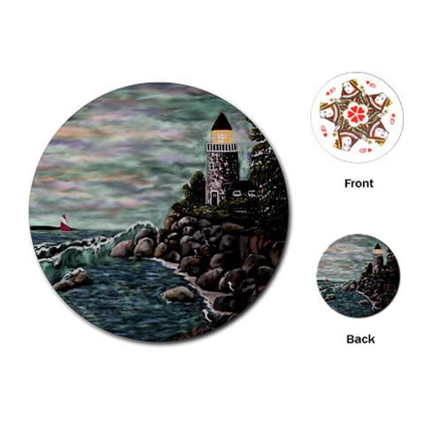 Masons s Point Playing Cards Single Design (Round) from ArtsNow.com Front