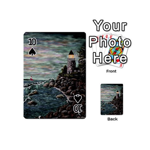 Masons s Point Playing Cards 54 Designs (Mini) from ArtsNow.com Front - Spade10