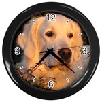 Golden Retriever D3 Wall Clock (Black)