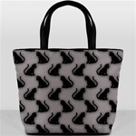 Black Cats On Gray Bucket Bag