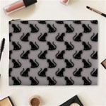 Black Cats On Gray Cosmetic Bag (XL)