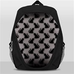 Black Cats On Gray Backpack Bag