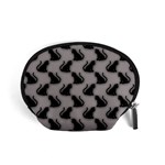 Black Cats On Gray Accessory Pouch (Small)