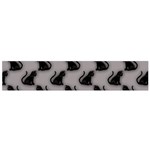 Black Cats On Gray Small Flano Scarf