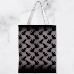 Black Cats On Gray Zipper Classic Tote Bag from ArtsNow.com Back