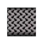 Black Cats On Gray Satin Bandana Scarf