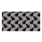Black Cats On Gray Satin Shawl