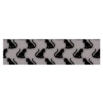 Black Cats On Gray Satin Scarf (Oblong)