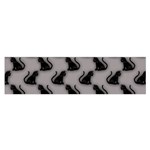 Black Cats On Gray Satin Scarf (Oblong)