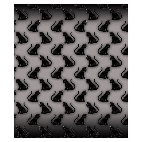 Black Cats On Gray Drawstring Pouch (XS) from ArtsNow.com Front