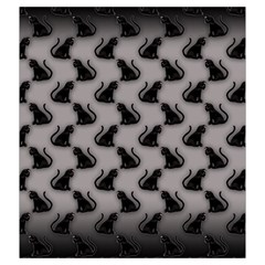 Black Cats On Gray Drawstring Pouch (XXL) from ArtsNow.com Back
