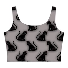 Black Cats On Gray Midi Sleeveless Dress from ArtsNow.com Top Front