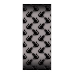 Black Cats On Gray Pleated Skirt from ArtsNow.com Front Pleats