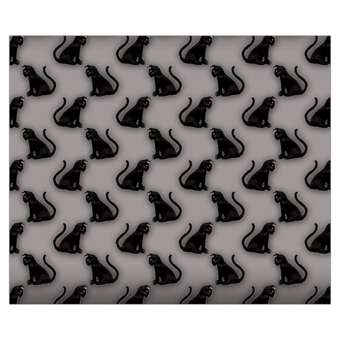 Black Cats On Gray Zipper Medium Tote Bag from ArtsNow.com Front