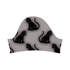 Black Cats On Gray Kids  Short Sleeve Velvet Dress from ArtsNow.com Left Sleeve