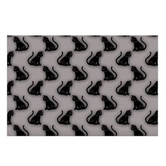 Black Cats On Gray Waist Pouch (Small) from ArtsNow.com Loop