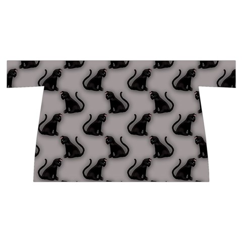 Black Cats On Gray Wristlet Pouch Bag (Small) from ArtsNow.com Front