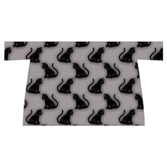 Black Cats On Gray Wristlet Pouch Bag (Small) from ArtsNow.com Front