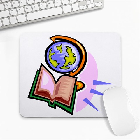 Globe and Book Large Mousepad from ArtsNow.com Front