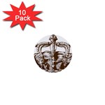 Crown001_brown 1  Mini Button (10 pack) 