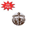 Crown001_brown 1  Mini Button (100 pack) 