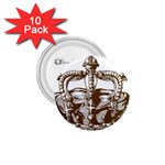 Crown001_brown 1.75  Button (10 pack) 