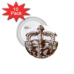 Crown001_brown 1.75  Button (10 pack) 