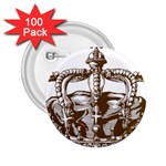 Crown001_brown 2.25  Button (100 pack)