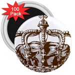 Crown001_brown 3  Magnet (100 pack)