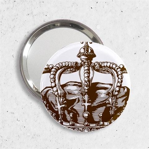 Crown001_brown 2.25  Handbag Mirror from ArtsNow.com Front
