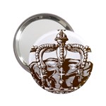 Crown001_brown 2.25  Handbag Mirror