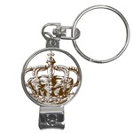 Crown001_brown Nail Clippers Key Chain