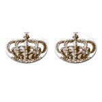 Crown001_brown Cufflinks (Oval)