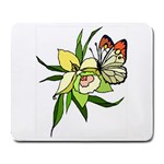 Flower and Cool Butterfly Large Mousepad