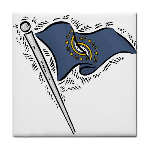 State Flag New Hampshire Tile Coaster from ArtsNow.com Front