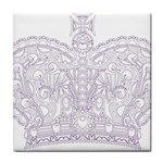 Crown008_purple Tile Coaster