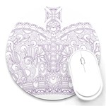 Crown008_purple Round Mousepad