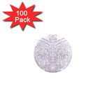 Crown008_purple 1  Mini Magnet (100 pack) 