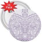 Crown008_purple 3  Button (10 pack)