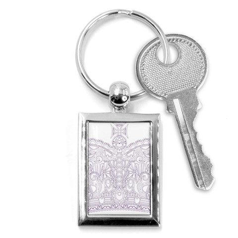 Crown008_purple Key Chain (Rectangle) from ArtsNow.com Front