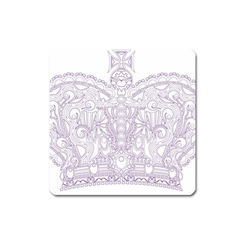 Crown008_purple Magnet (Square) from ArtsNow.com Front