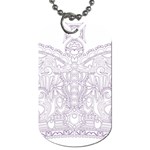 Crown008_purple Dog Tag (One Side)