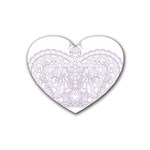 Crown008_purple Rubber Coaster (Heart)